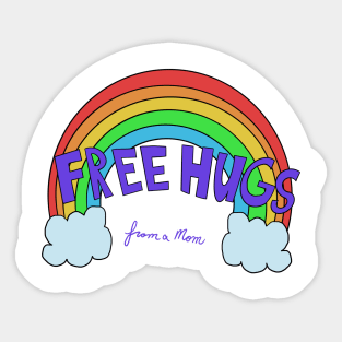 Free Hugs from a Mom Sticker